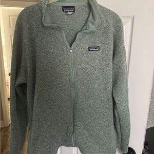 Patagonia Sage Green Zip-Up Fleece